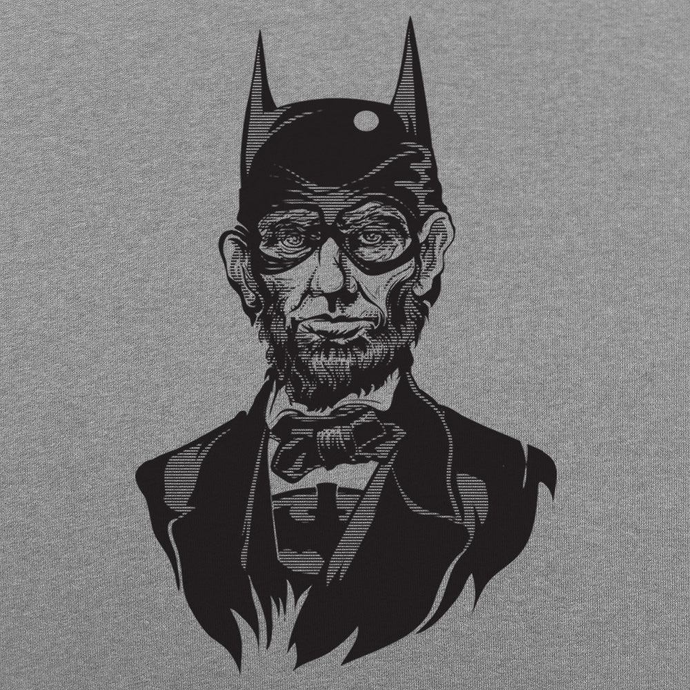 Caped Emancipator Abe Lincoln Bat Hero Mashup