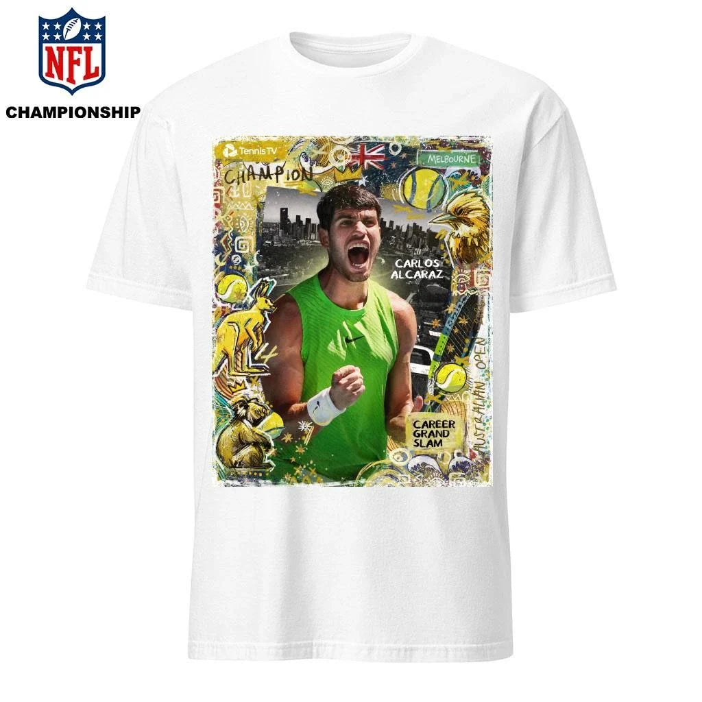 Carlos Alcaraz The Youngest Man Ever Complete The Career Grand Slam Poster Shirt