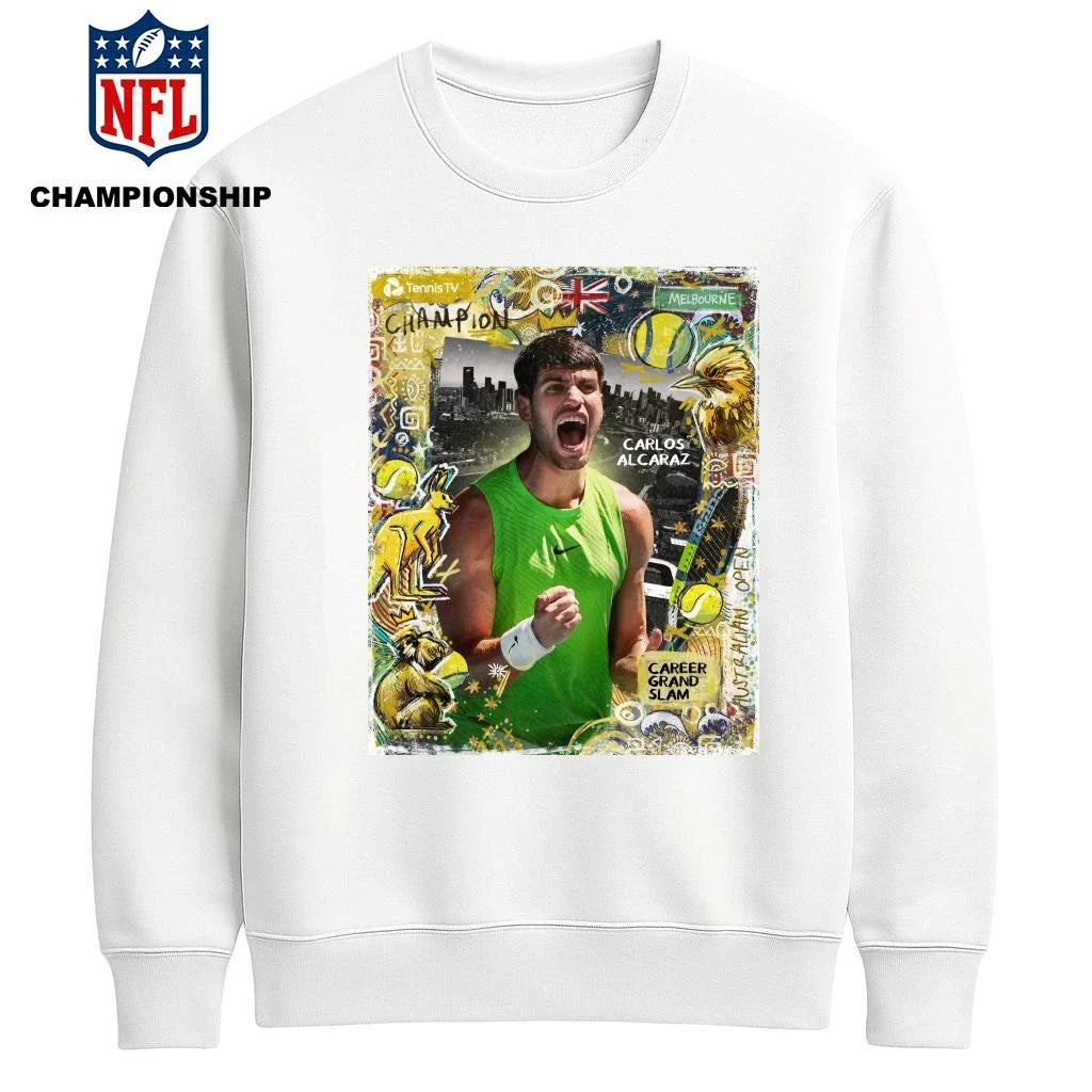 Carlos Alcaraz The Youngest Man Ever Complete The Career Grand Slam Poster Shirt