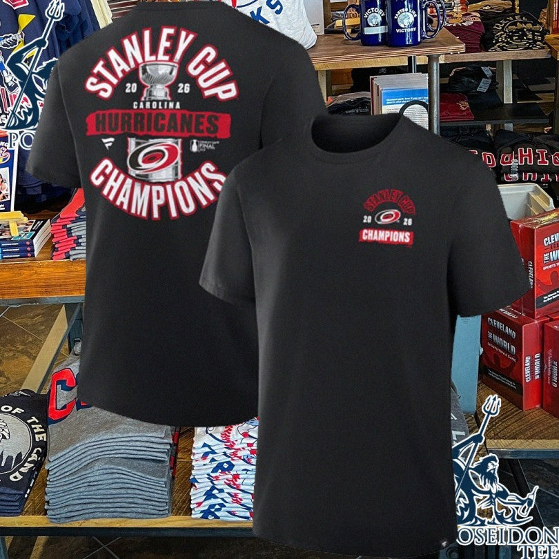 Carolina Hurricanes Black 2026 Stanley Cup Champions Vintage T-shirt