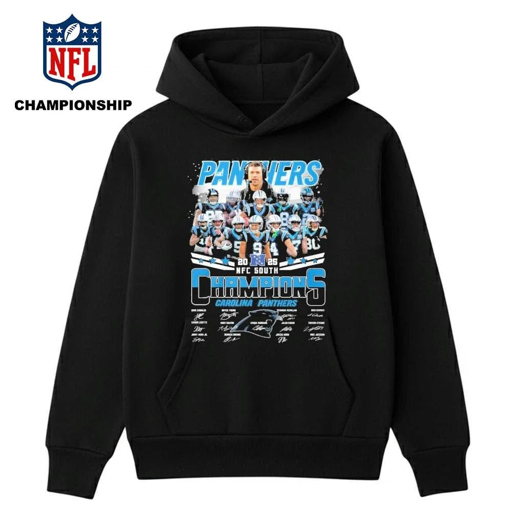 Carolina Panthers 2025 NFC South Champions Signature Shirt