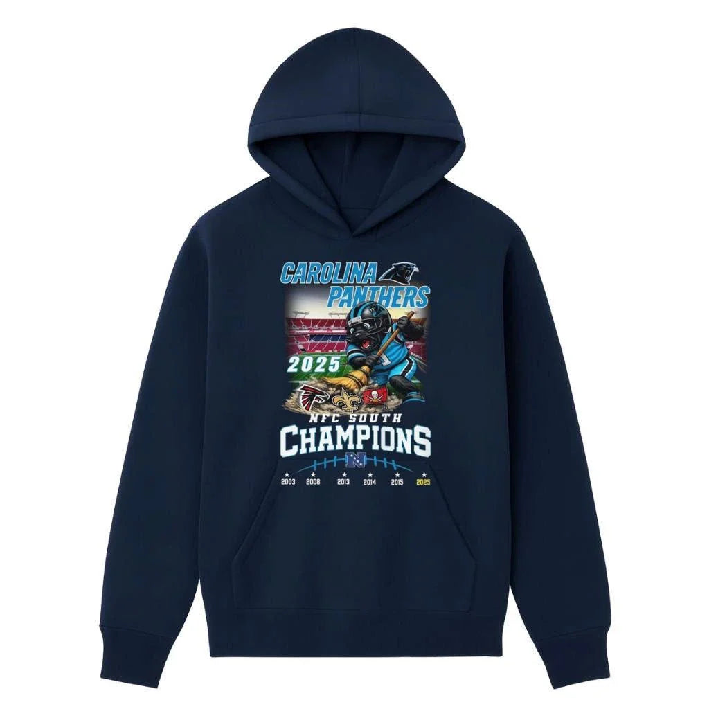 Carolina Panthers 2025 NFC South Champions Vintage  Mascot Shirt
