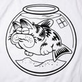 Cat Fish Hybrid Swimming in a Fishbowl