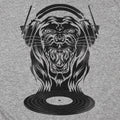 Cat Scratch Fever Roaring Lion DJ with Headphones and Vinyl Record