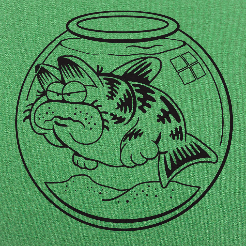 Cat Fish Hybrid Swimming in a Fishbowl
