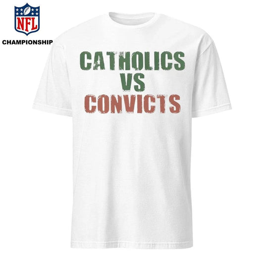 Catholics vs Convicts Retro Rivalry Faith &amp; Football Shirt