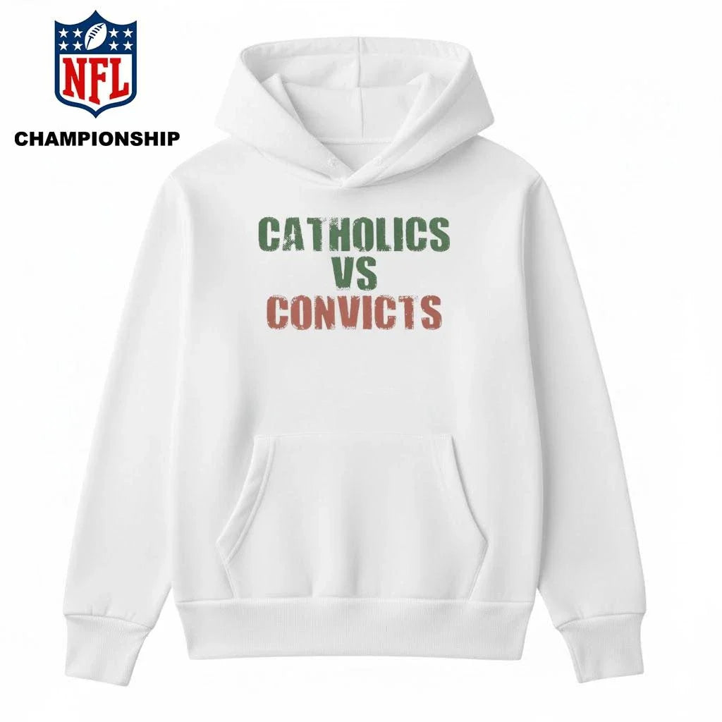 Catholics vs Convicts Retro Rivalry Faith &amp; Football Shirt