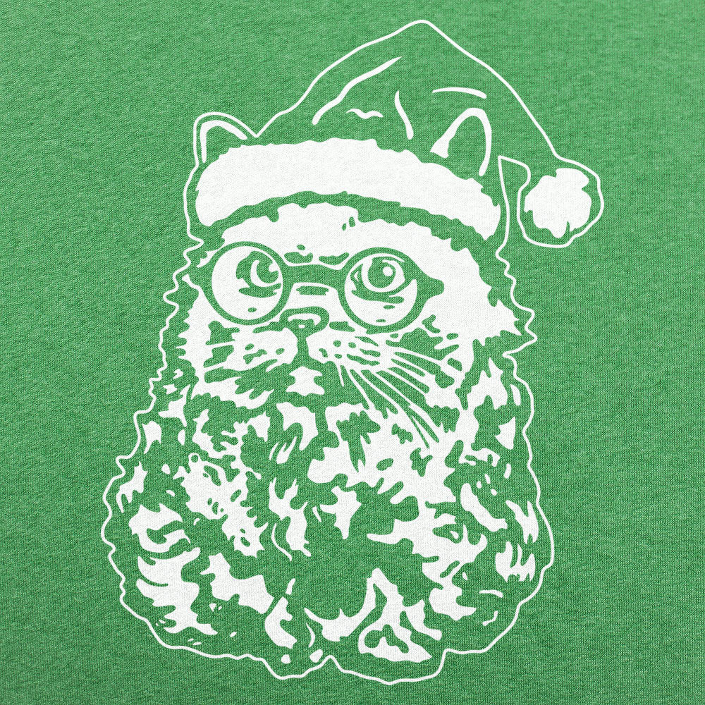 Cat Santa with Beard, Glasses, and Santa Hat
