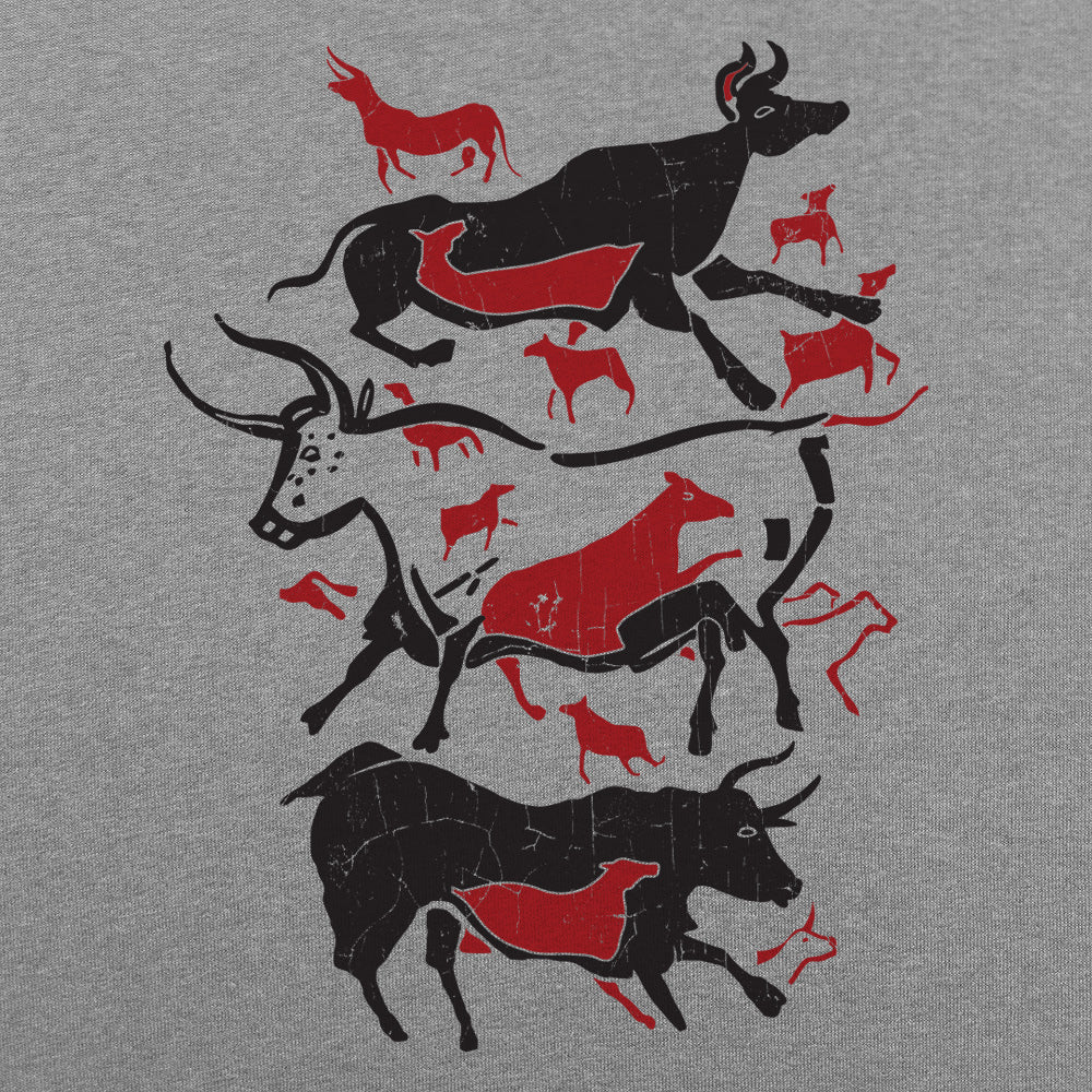Cave Art Bulls Prehistoric Lascaux Cave Painting