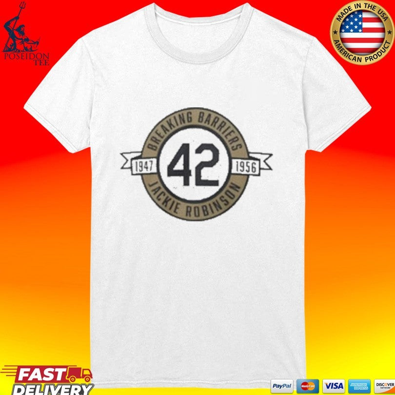 Celebrates Breaking Barriers No 42 Jackie Robinson 1947 1956 T-shirt