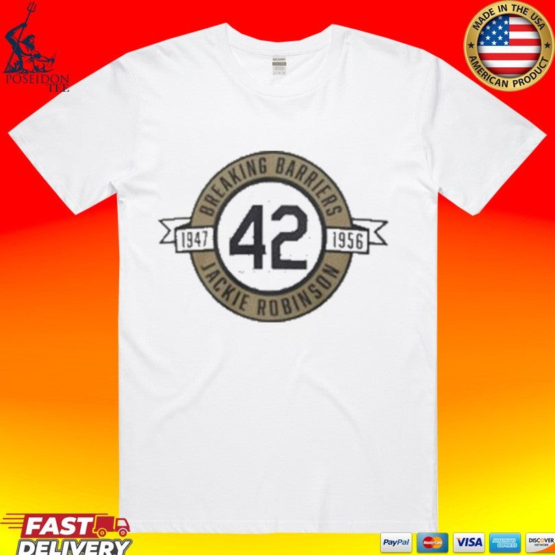 Celebrates Breaking Barriers No 42 Jackie Robinson 1947 1956 T-shirt