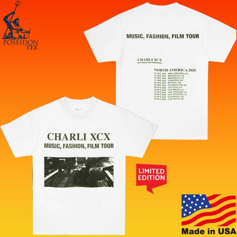 Charli Xcx Music Fashion Film Tour 2026 T-shirt