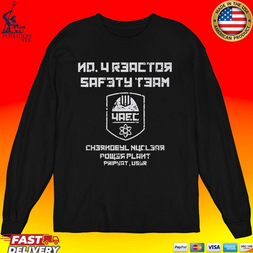 Chernobyl Reactor No. 4 Safety Team Retro History Gift T-shirt