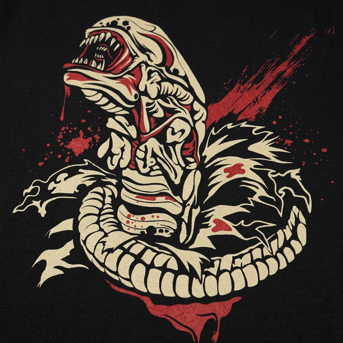 Chest Burstin' Alien Bloody Space Creature Bursting Out