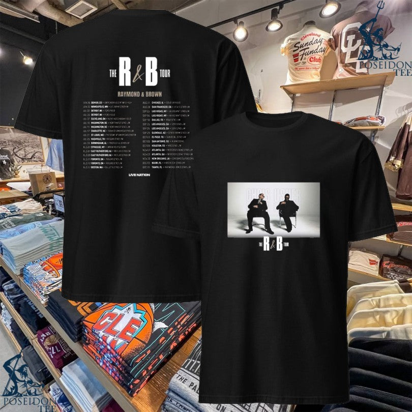 Chris Brown And Usher The R&b Tour Raymond And Brown 2026 North America Schedule T-shirt
