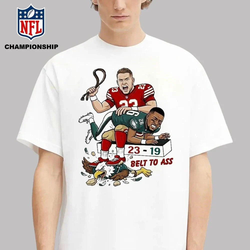 Christian Mccaffrey Belt To Ass Saquon Barkley 23 19 Shirt