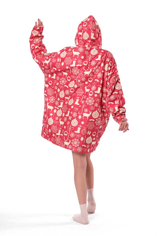 Christmas Ornaments Hoodie Blanket