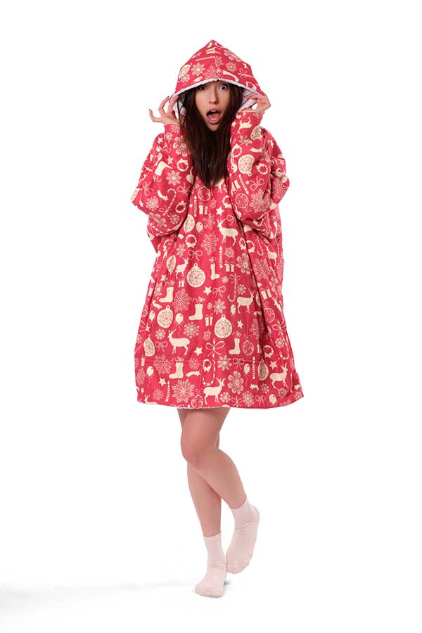Christmas Ornaments Hoodie Blanket
