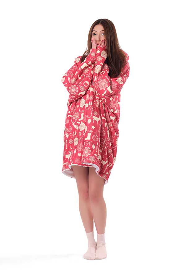 Christmas Ornaments Hoodie Blanket