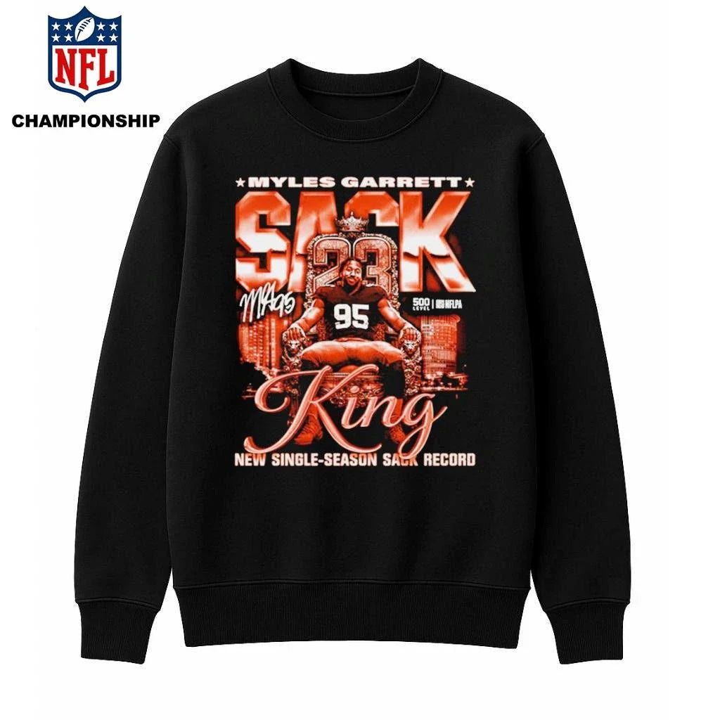 Cleveland Browns Myles Garrett Sack King New Single-Season Sack Season Signature Shirt