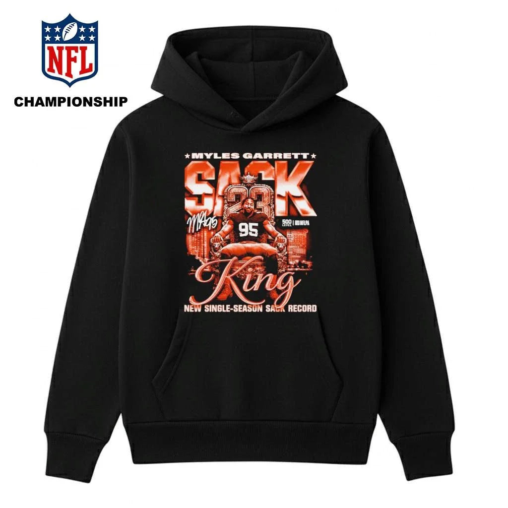 Cleveland Browns Myles Garrett Sack King New Single-Season Sack Season Signature Shirt