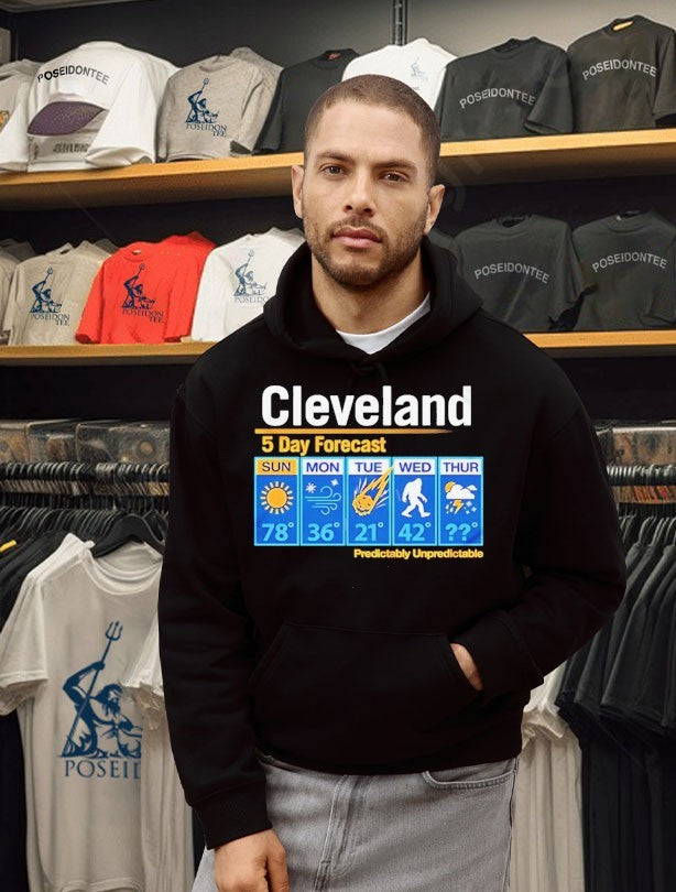 Cleveland Unpredictable Weather 5 Day Forecast T-shirt