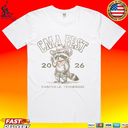 CMA Fest 2026 Nashville Tennessee Raccoon T-shirt