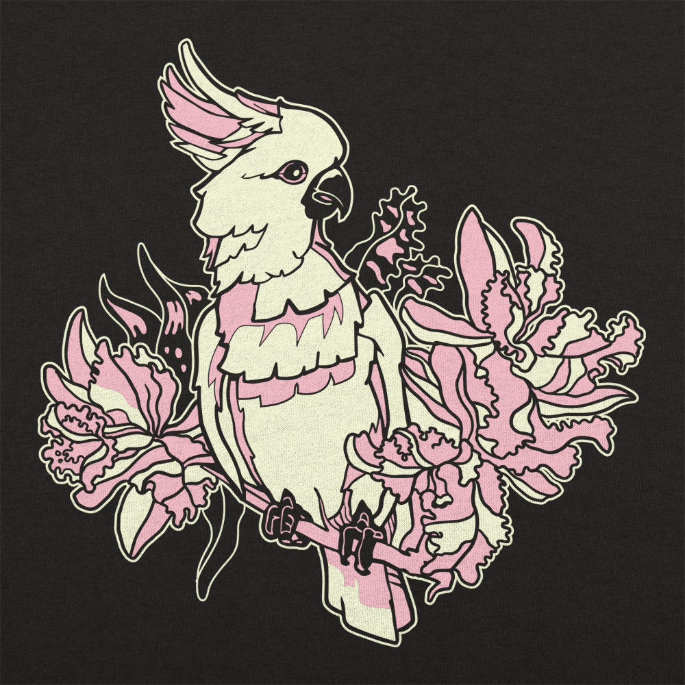 Cockatoo in Tropical Flowers Graphic
