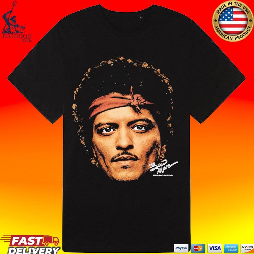 Cold Prints Bruno Mars Face T-shirt