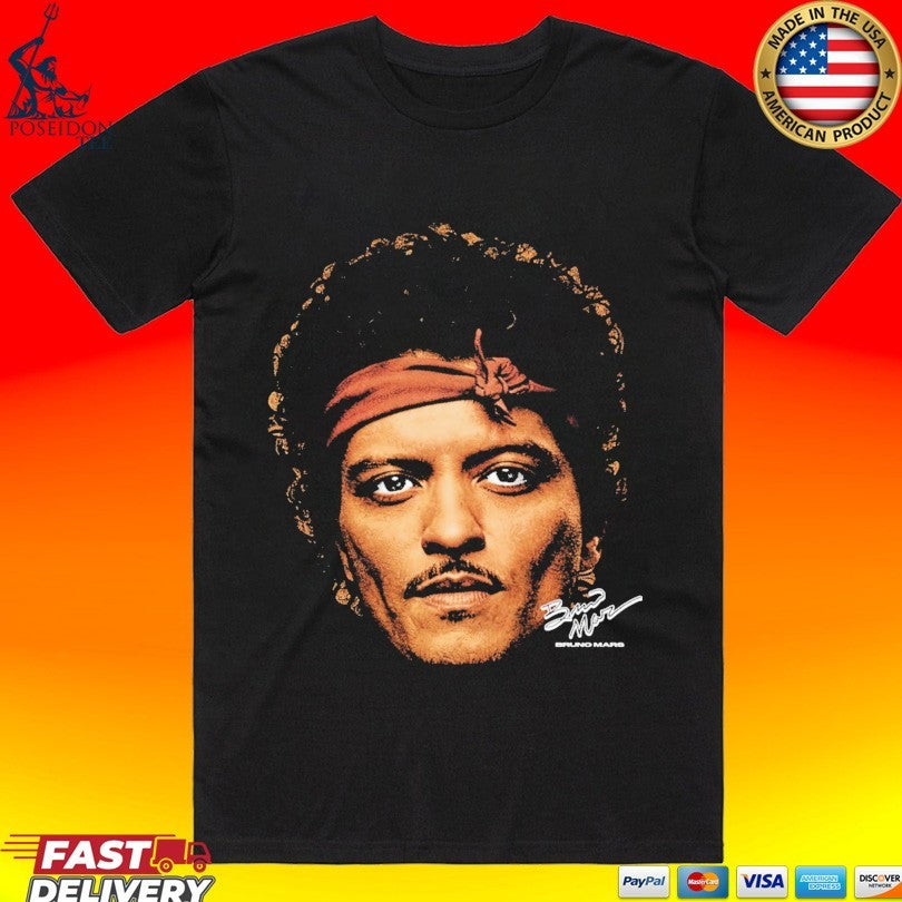 Cold Prints Bruno Mars Face T-shirt