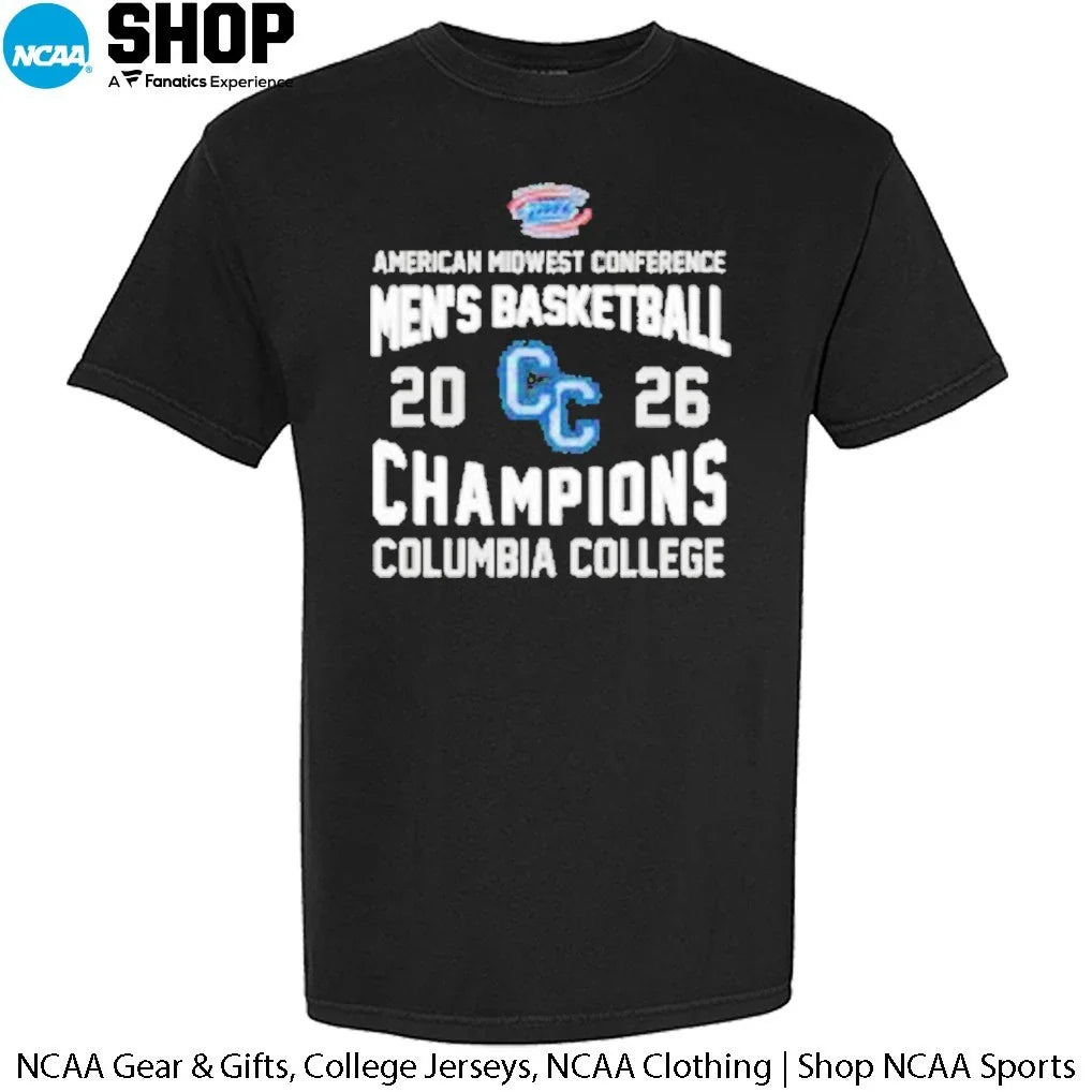 Columbia College 2026 American Midwest Conference Men’s Basketball Champions T-Shirt