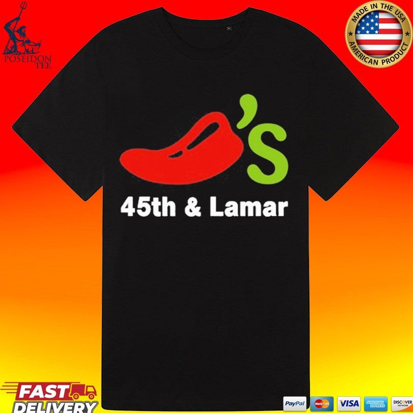 Comedian Shane Gillis Austin Chilis 45th And Lamar T-shirt