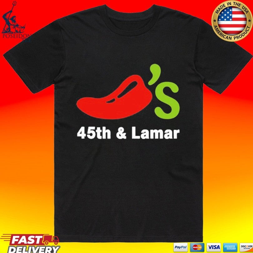 Comedian Shane Gillis Austin Chilis 45th And Lamar T-shirt