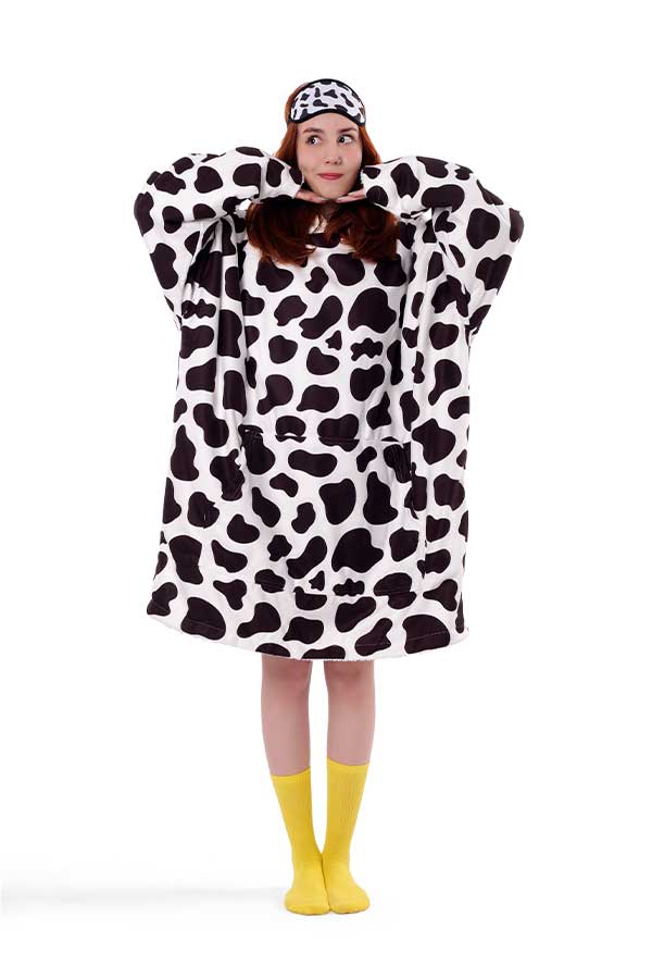 Cow Hoodie Blanket