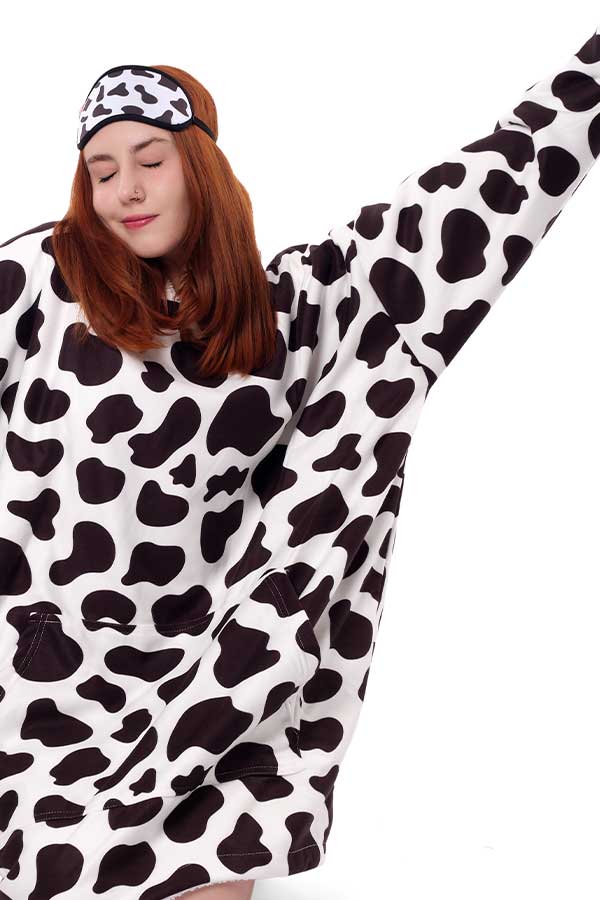 Cow Hoodie Blanket
