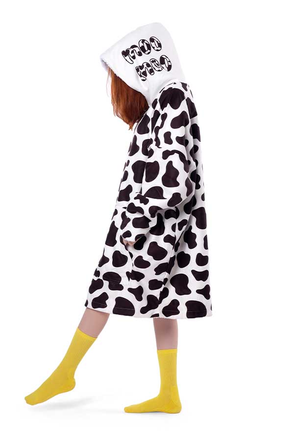 Cow Hoodie Blanket