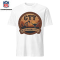 CTT Oil Exploration and Cattle Sunset Badge Texas Oil Rig Longhorn Shirt
