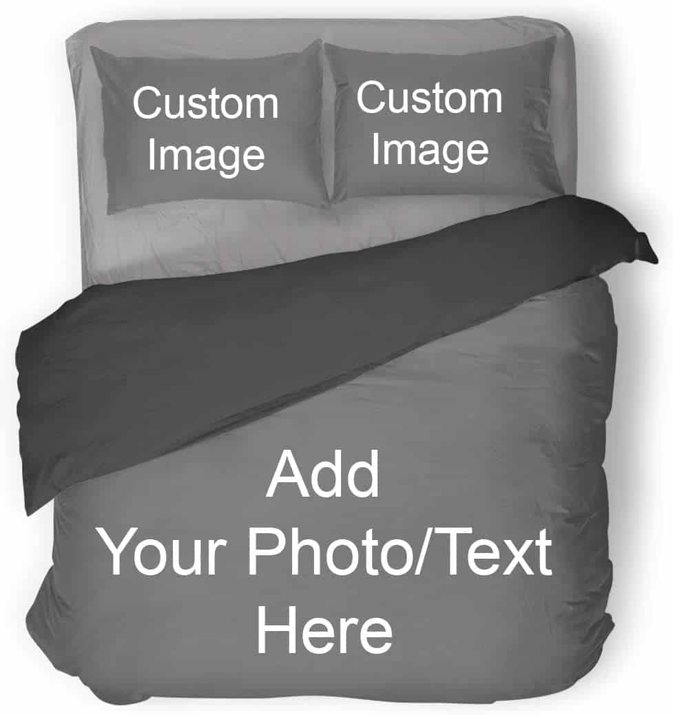 Custom Bedding Set with Photo (Duvet Cover & Pillow Shams) – Upload Your Image