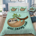 Sloth Says Whatfuckingever Bedding Set (Duvet Cover & Pillow Shams)