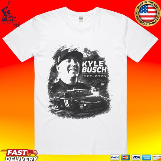 Rip Kyle Busch 18 1985 2026 Signature T-shirt