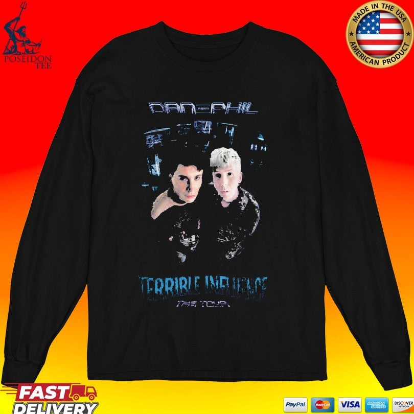 Dan And Phil Terrible Influence The Tour Signed T-shirt