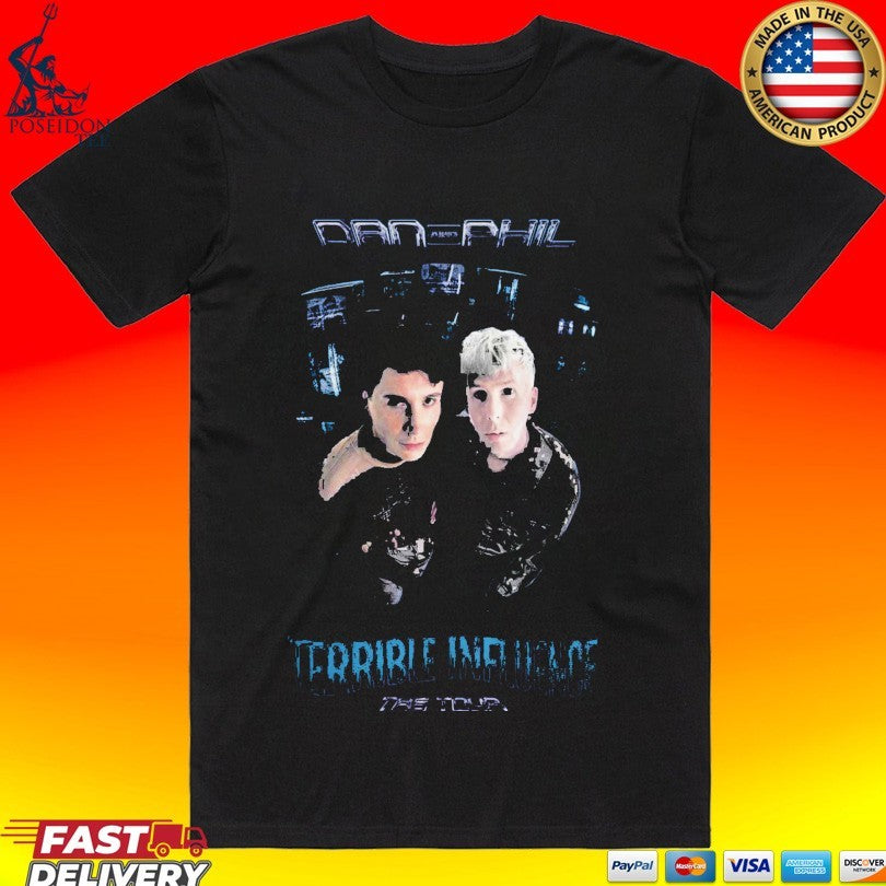 Dan And Phil Terrible Influence The Tour Signed T-shirt