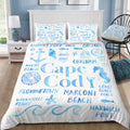 Beach Collector Cape Cod Bedding Set (Duvet Cover & Pillow Shams)