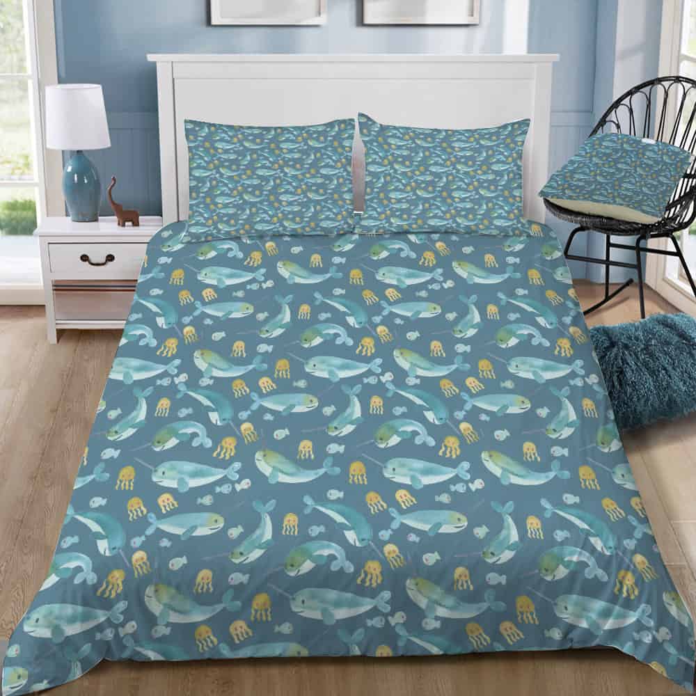 Jelly Narwhal Bedding Set (Duvet Cover & Pillow Shams)