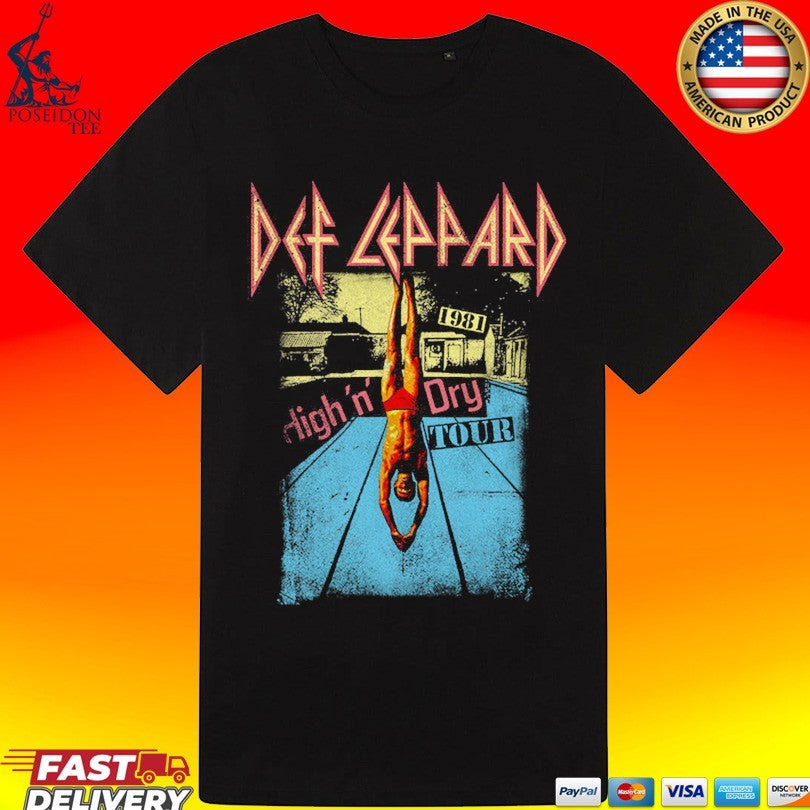 Def Leppard High N Dry 1982 T-shirt