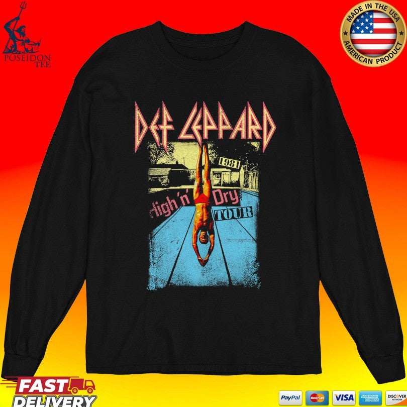 Def Leppard High N Dry 1982 T-shirt