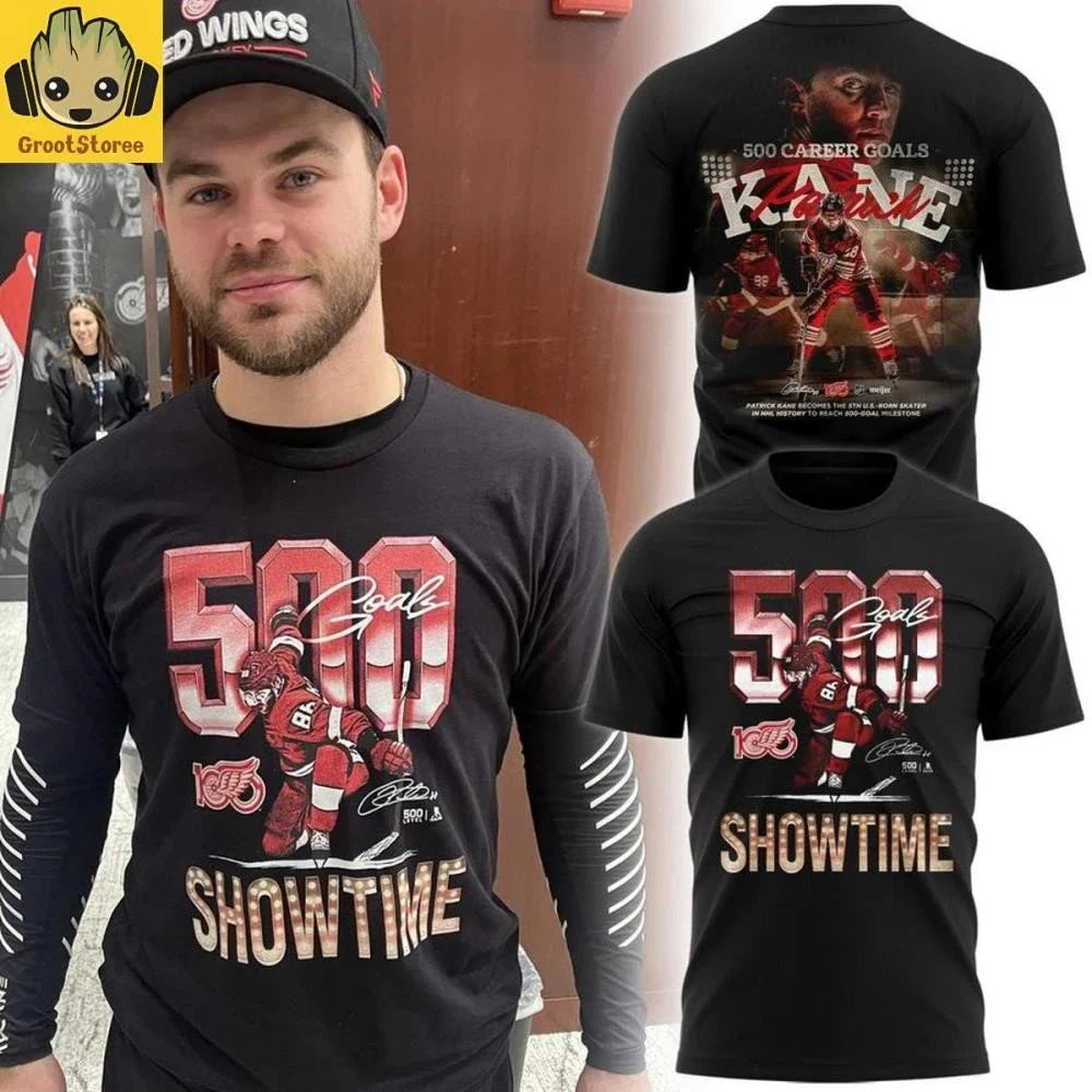 Detroit Red Wings Patrick Kane 500th Goal Showtime 2 Sides Shirt