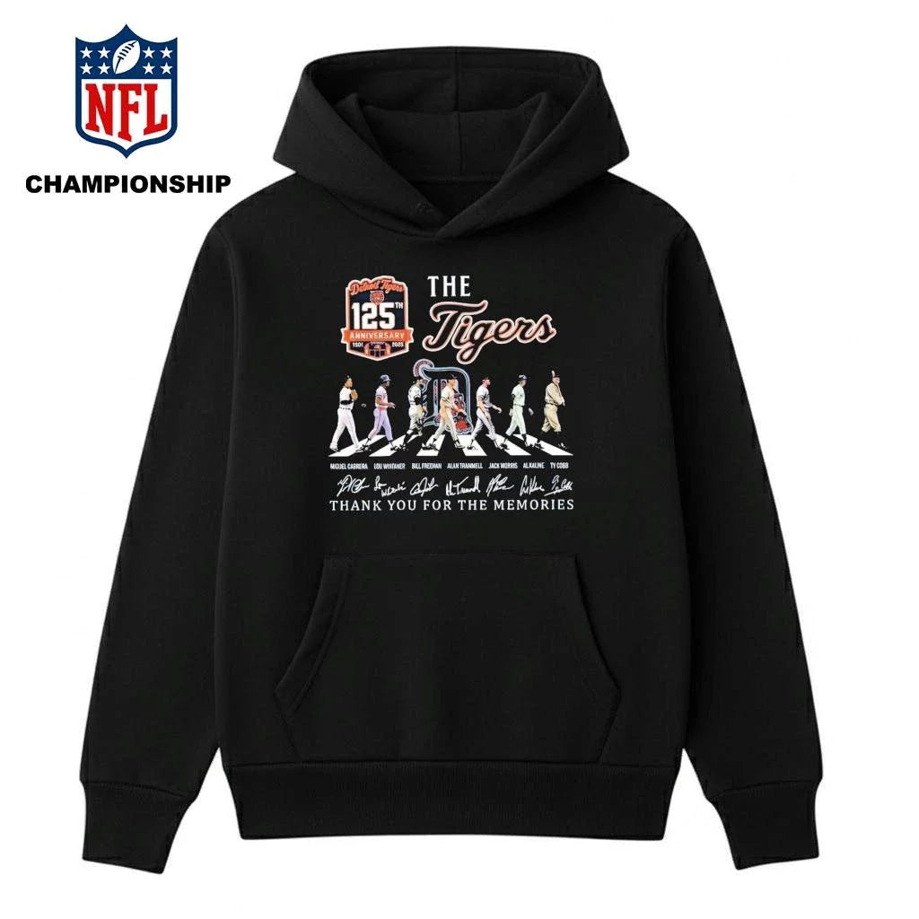 Detroit Tigers 125th Anniversary Abbey Road Signatures Thank You For The Memories Shirt