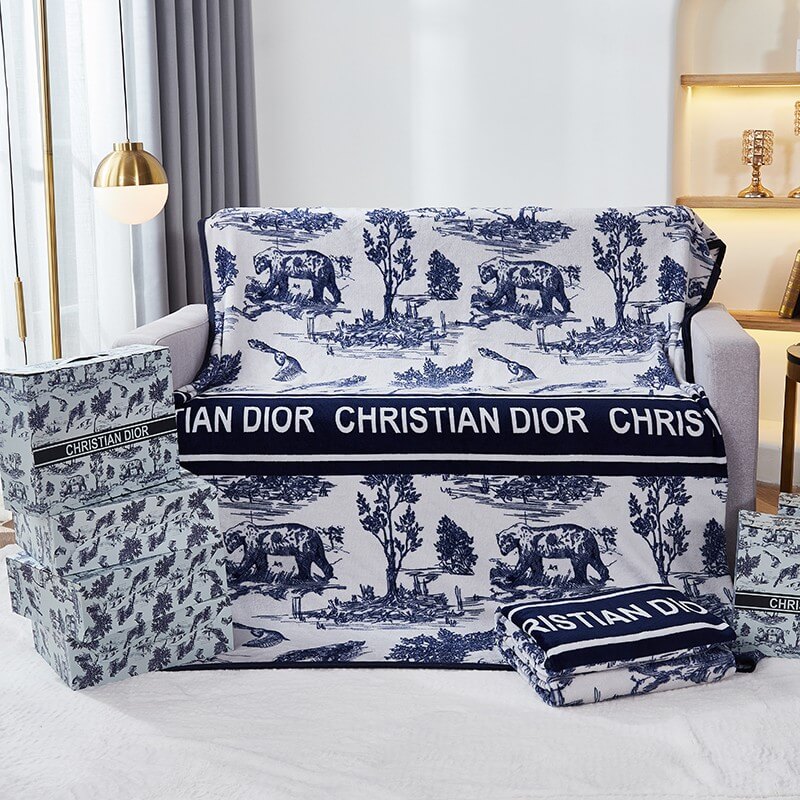 Designer Inspired Throw Dark Blue 465#