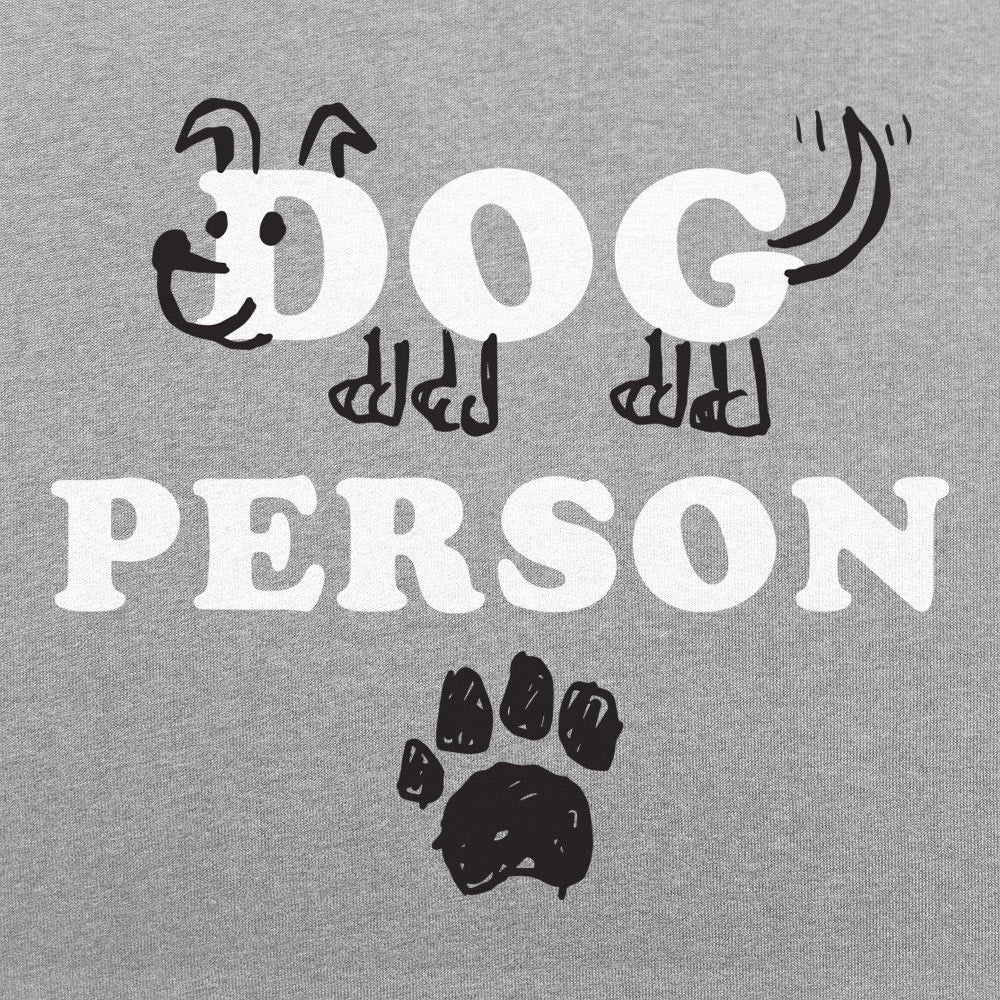 Dog Person with Hand Drawn Dog and Paw Print
